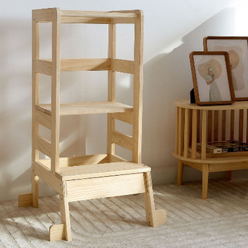 Kids's Furniture Wooden Observation and Learning Tower (4)